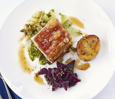 Slow-roast belly of pork recipe