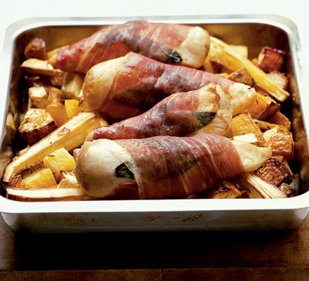 Chicken roasted with winter root vegetables recipe 