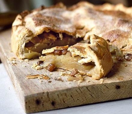 Deep-filled Bramley apple pie recipe