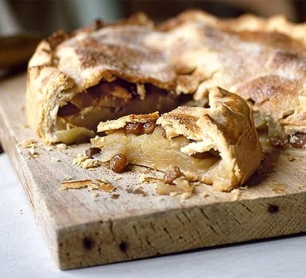 Deep-filled Bramley apple pie recipe 