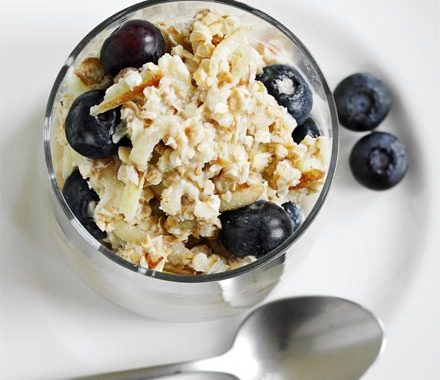 Apple & blueberry Bircher recipe