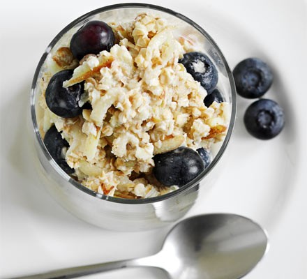 Apple & blueberry Bircher recipe 