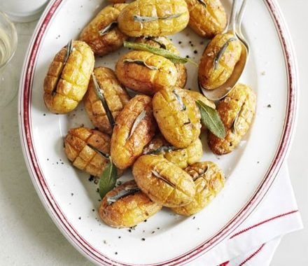 Crispy hedgehog spuds with sage recipe