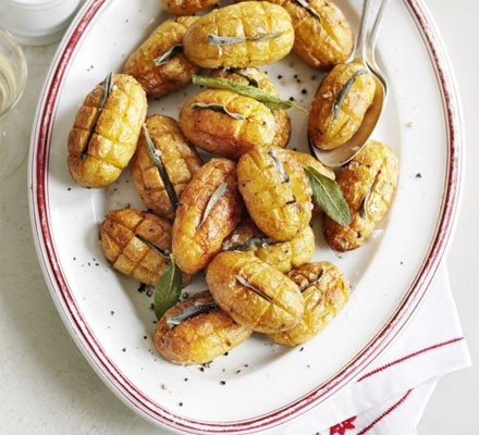 Crispy hedgehog spuds with sage recipe 