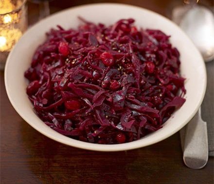 Red cabbage with balsamic vinegar & cranberries recipe
