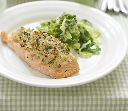 Horseradish baked salmon recipe