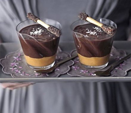 Salted caramel choc pots recipe