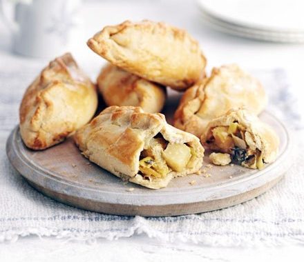 Leek, cheese & potato pasties recipe