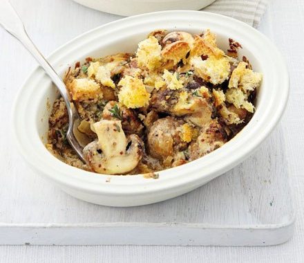 Sausage & mushroom pot pies recipe