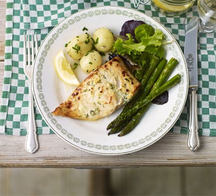 Fresh salmon with dill & capers recipe 