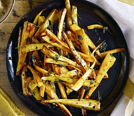 Salted maple-roasted parsnips recipe