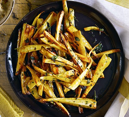Salted maple-roasted parsnips recipe 