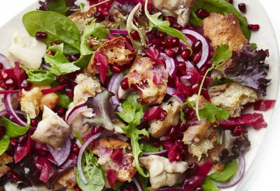 Warm chicken & ciabatta salad recipe