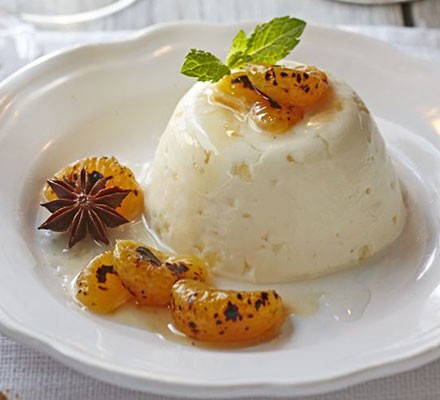 Yogurt & ginger creams with blowtorched satsuma recipe 