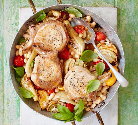 Summer pork, fennel & beans recipe 
