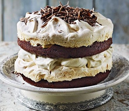 Chocolate meringue Mont Blanc cake recipe