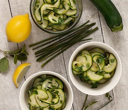Courgette ribbon salad recipe