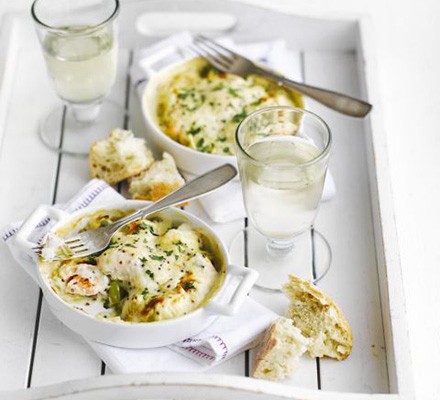 Cheesy seafood gratin recipe 