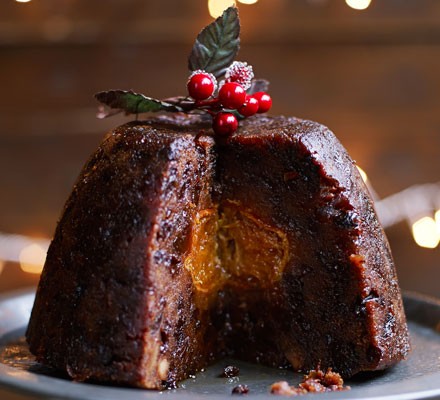 Mandarin-in-the-middle Christmas pud recipe 