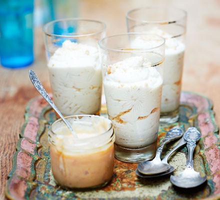 Orange & rhubarb amaretti pots recipe 