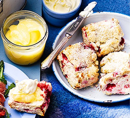 Raspberry & coconut scones recipe 