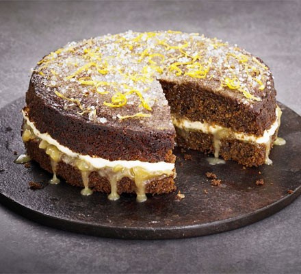 Sticky ginger lemon drizzle cake recipe 