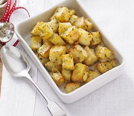 Crunchy potato squares with herby salt recipe