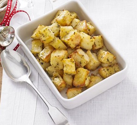 Crunchy potato squares with herby salt recipe 