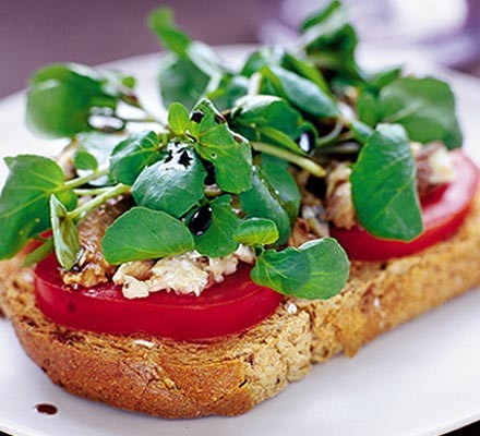 Sardines & watercress on toast recipe 