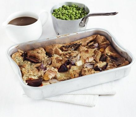 Root veg & pancetta toad-in-the-hole with onion gravy recipe