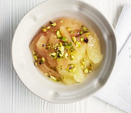 Grapefruit, agave & pistachio salad recipe