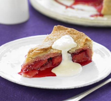 Classic plum pie with custard recipe 