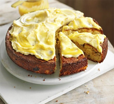 Rhubarb & lemon curd cake recipe 
