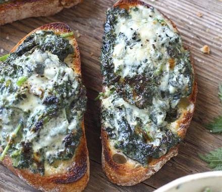 Nettle & blue cheese rarebit recipe