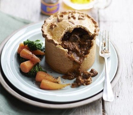Dad’s beef, mushroom & mustard pies recipe