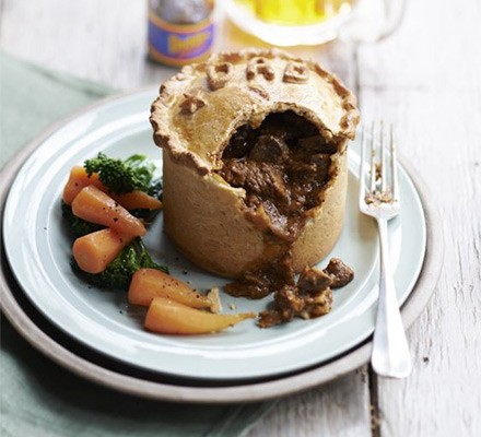Dad’s beef, mushroom & mustard pies recipe 
