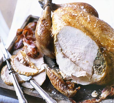 Roast turkey with chestnut stuffing recipe 
