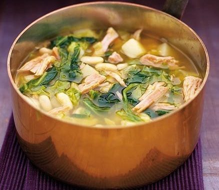 Spring greens & gammon soup recipe