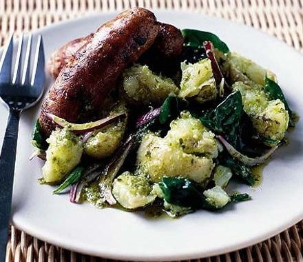 Lemony pesto potatoes recipe