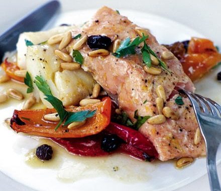 Zesty roast salmon & cod recipe