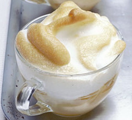 Pineapple & banana custard meringues recipe 
