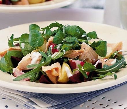 Smoked trout salad recipe