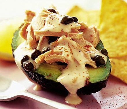Tuna avocado with caesar dressing recipe