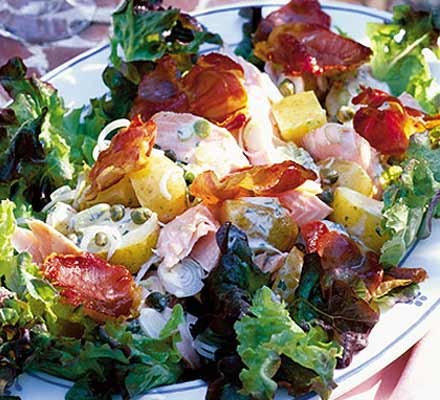Salmon & crisp prosciutto salad recipe 