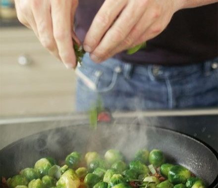 Brussels sprouts with pancetta recipe