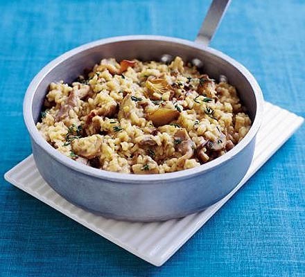 Oven-baked porcini & thyme risotto recipe 