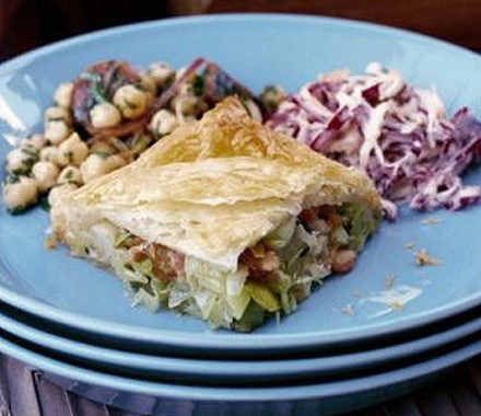 Cheesy leek & bacon puff pastry recipe