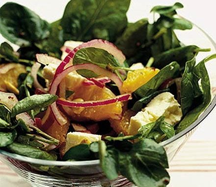 Cheshire cheese, spinach & watercress salad recipe