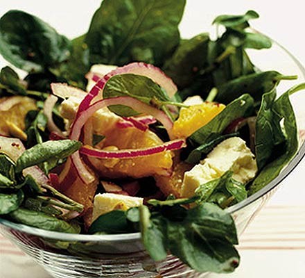 Cheshire cheese, spinach & watercress salad recipe 