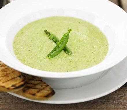 Fresh pea & lovage soup recipe
